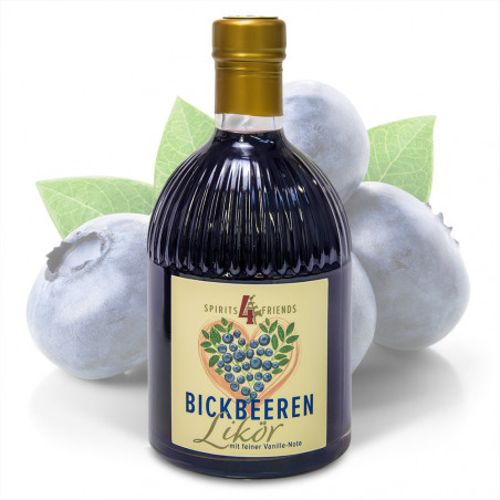 Bickbeeren Likör in der 500 ml Flasche von Spirits4Friends